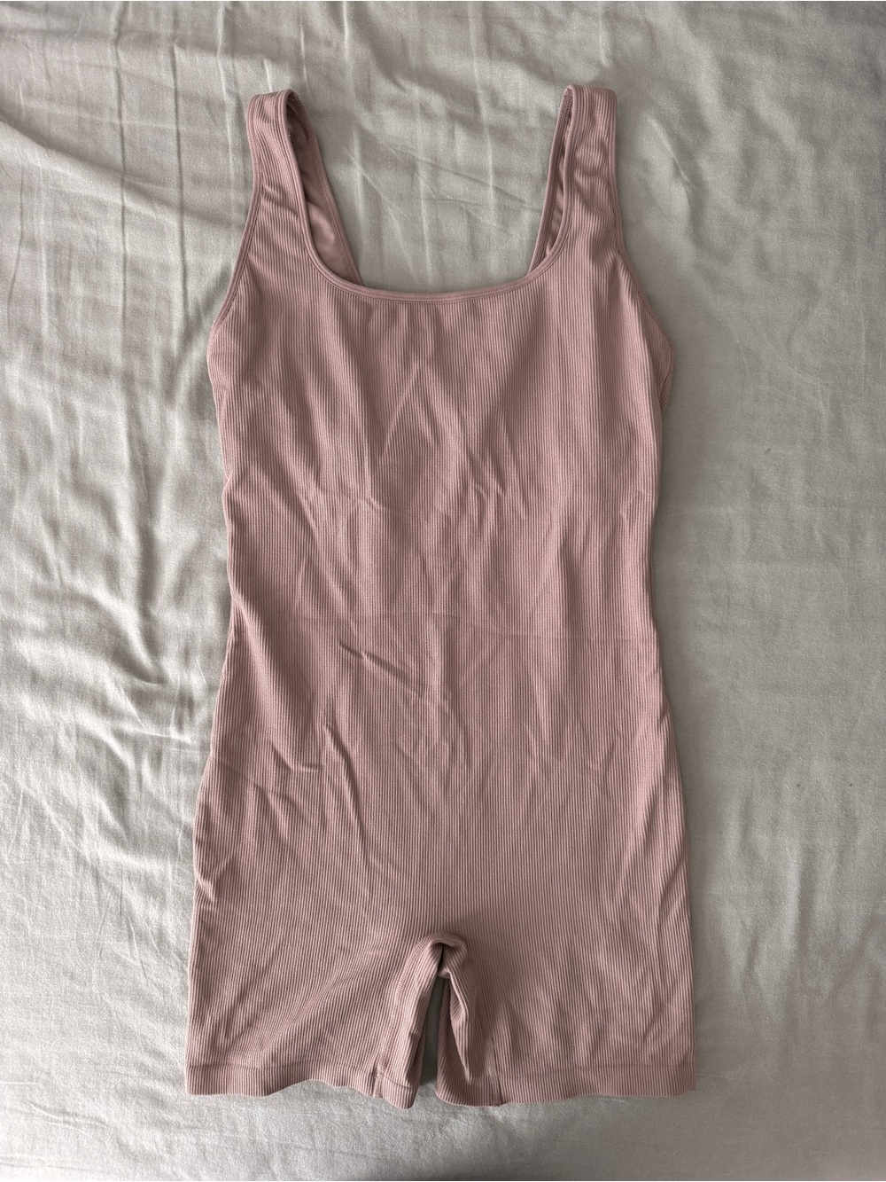 Momanda Maternity Ribbed Tank Romper Bodysuit - Brown